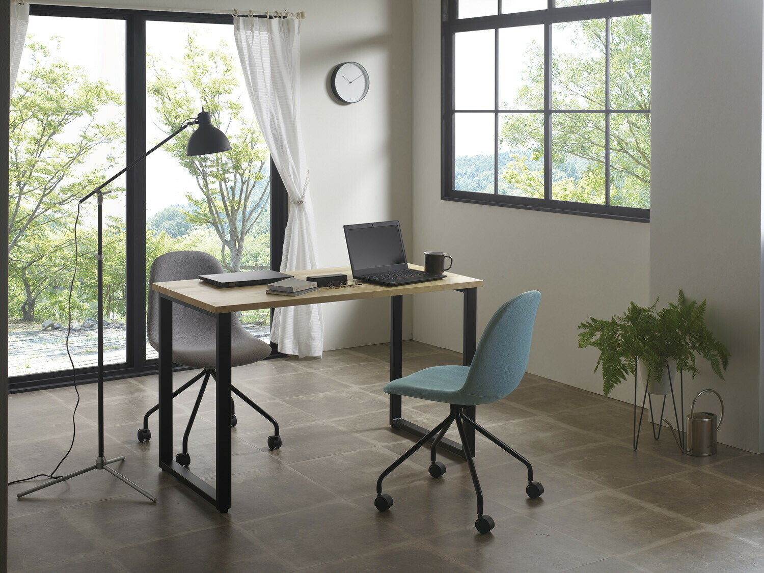 国内在庫 リモット キャスターチェア ブラックフレーム オフィスチェア ワークチェアー パソコンチェア 学習椅子 Pcチェア Fucoa Cl