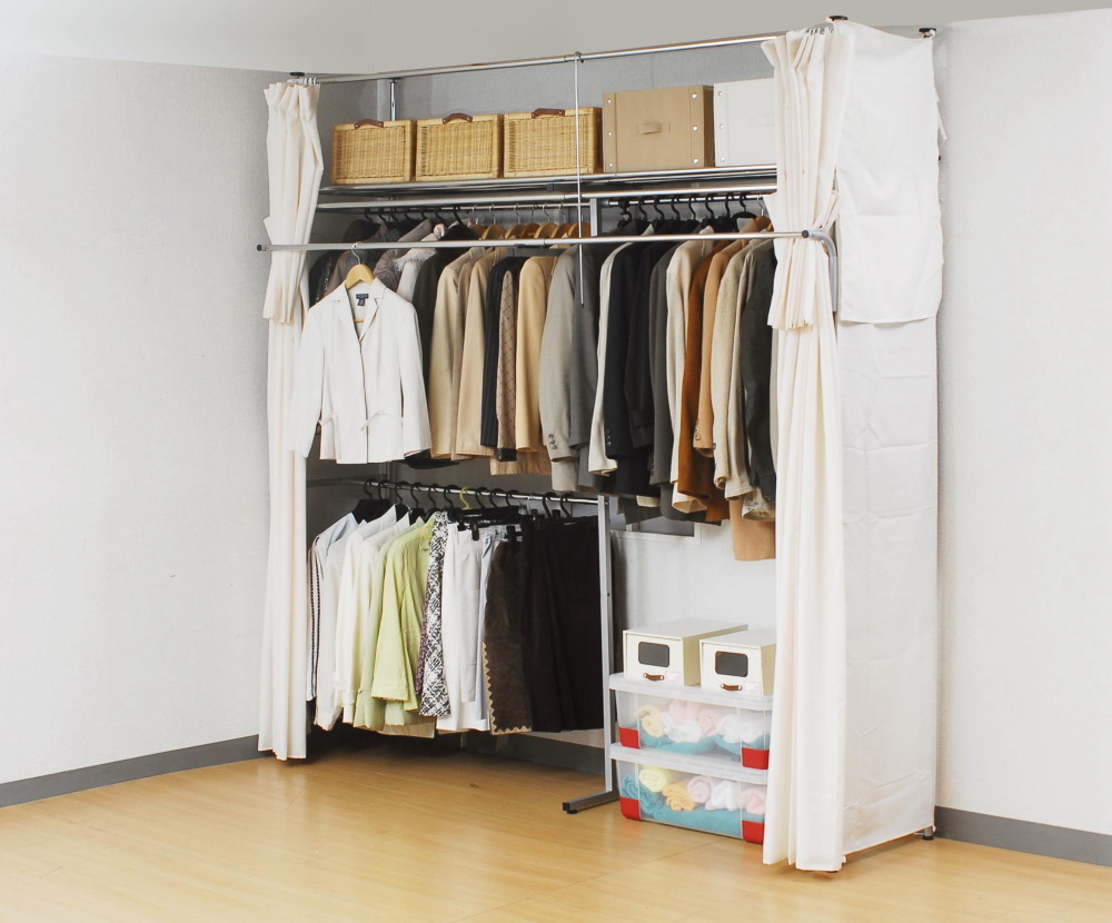 楽天市場】【送料無料】 ツッパリ クローゼット ハンガーラック