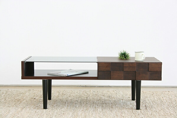 【美品】スライド収納付ローテーブル 幅90cm 木目×ガラス調天板 完成品 Amazon.co.jp: システムK センターテーブル【優雅な曲げ木の美しさ