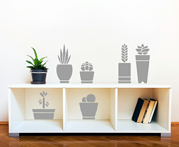 クリアランス 転写 大判 高級 ウォールステッカー 多肉植物 グレー 植物 おしゃれ 日本製 壁傷 汚れ隠し インテリア キッチン リビング 子供部屋 トイレ 壁紙 壁シール かわいい 北欧 最適な材料 Chickencoophollysprings Com