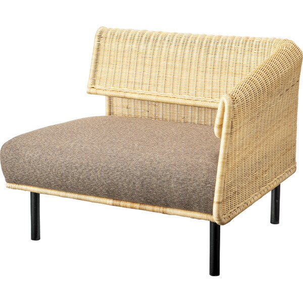 楽天市場】ヤマカワラタン 1人掛けソファ シェーズロング シングル