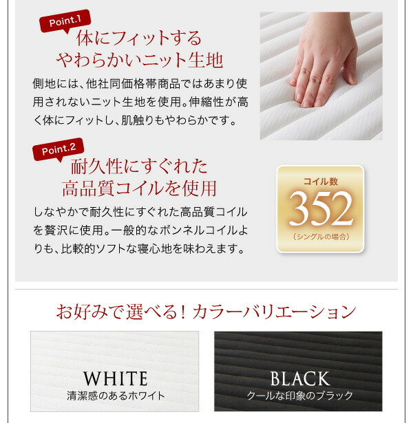 Quartz コンセント付き スタンダードボンネルコイルマットレス付き ダブル デザインベッド Quartz クォーツ オシャレ マットレスセット クォーツ 棚付き 棚付き デザインベッド オシャレ マット付き コミットアンド店すのこベッド すのこベッド ダブルベッド ベッド