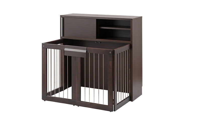 国産 中型犬 完成品省スペース収納付き折りたたみ型ケージ幅90 小型犬 ダークブラウン おしゃれ 白 ペット ケージ デザイン お洒落 犬用品 ゲート ペット用品 中型犬 犬小屋 ケージ おしゃれ 送料無料 省スペース 収納付き 折りたたみ型ケージ 幅90cm ダークブラウン