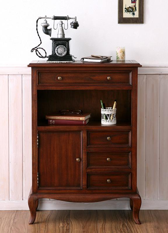 アンティーク　電話台 電話台 ファックス台 幅60cm テレフォーノチェスト｜高級