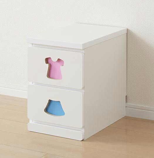 チェスト 子供 2杯タイプ 子供部屋収納 子ども用家具 キッズチェスト 小さいうちからお片付けの習慣が身に付く知育チェスト 日本製 チェスト 2杯タイプ 完成品 幅29cm 高さ43cm 2段 タンス 箪笥 男の子 女の子 子供用家具 子供部屋 (mapache マパーチェ) 送料無料