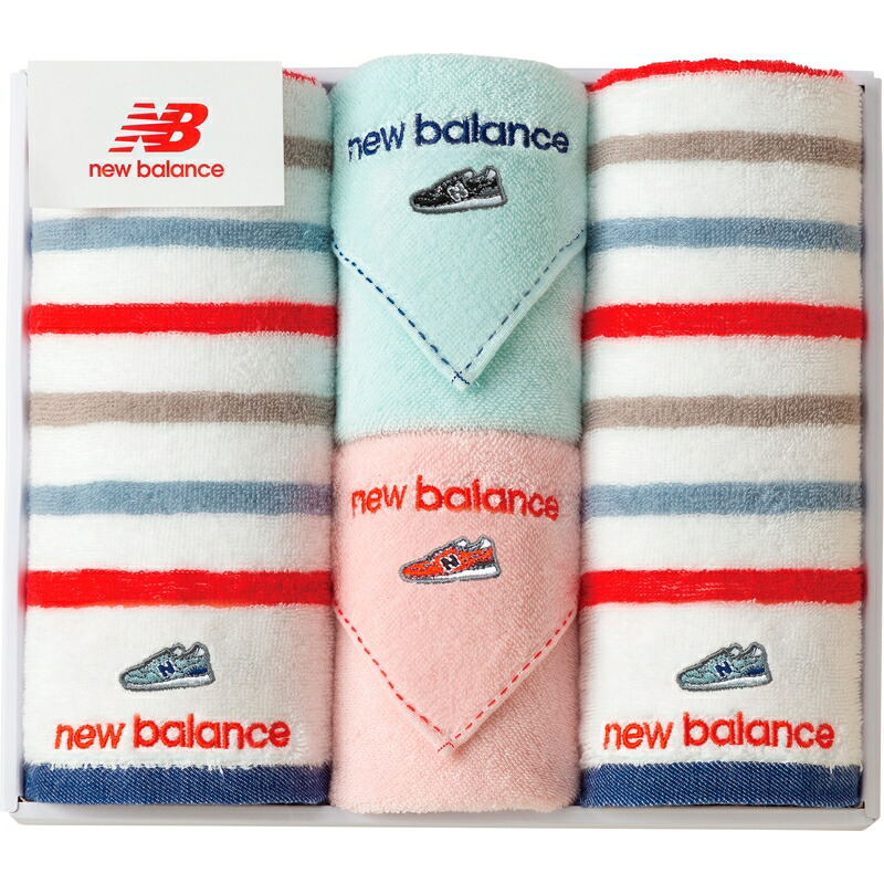 訳ありセール格安 楽天市場 まとめ買い10セット ニューバランス フェイスタオル2p タオルハンカチ2p 4枚入り かわいい おしゃれ New Balance シンプル 日用品 ファブリック 贈り物 ギフト プレゼント 贈答品 お中元 引っ越し祝い お歳暮 結婚祝い お返し 新築