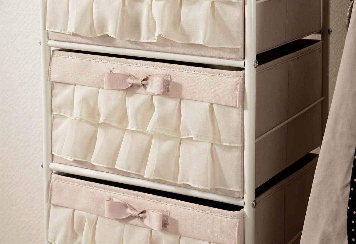 可愛い 姫 ハンガーラック 服収納 衣類収納 エレガント コートラック 収納ラック チェスト コートハンガー ピンク ワードローブ スチール 収納付き 棚付き 省スペース 引出し 一人暮らし 送料無料 ハンガーラック おしゃれ 幅80cm チェスト 7段 姫系 省スペース