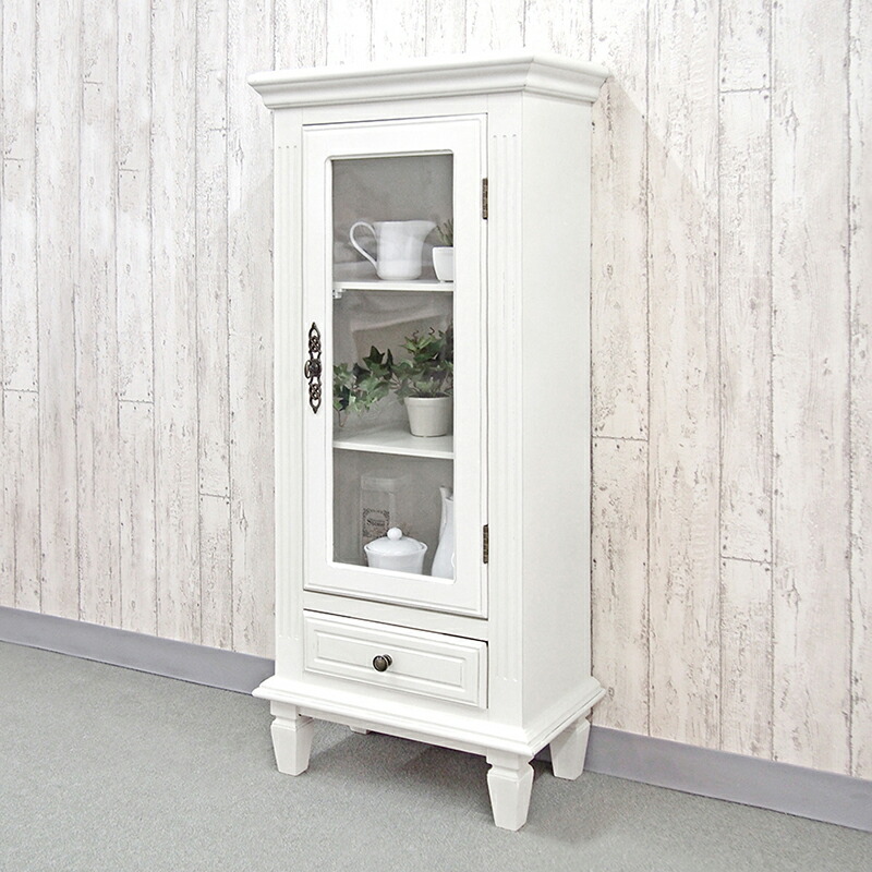 楽天市場 送料無料 スモールキャビネット アンティーク 木製 天然木 白家具 飾り棚 収納キャビネット 収納棚 ディスプレイラック デュエット コレクションラック ホワイト 白 おしゃれ 姫系 白家具 エレガント クラシック シャビー 人気 c 7633 コミットアンド楽天市場店
