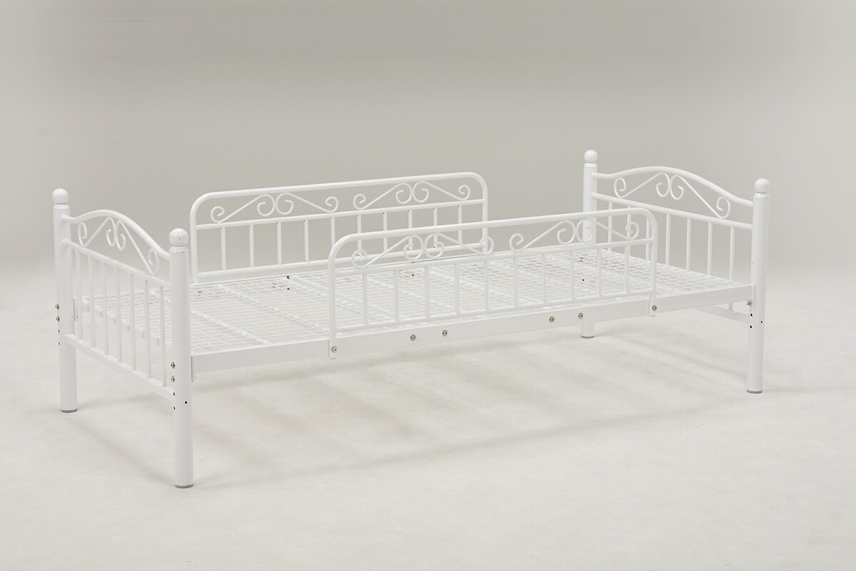 シングルベッド パイプベッド ロータイプ はしご 送料無料 ロフトベッド シングルサイズ ベッド ベット はしご 送料無料 ホワイト 女の子 一人暮らし 姫系 ロフトベット パイプロフトベッド 子供部屋 おしゃれ 白 ホワイト Kh 3526m Wh コミットアンド店ロータイプベッド