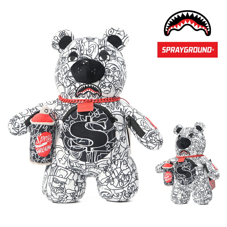 【20%OFF】 SPRAY GROUND スプレイグラウンド DRIPPY DOODLE BEAR 16inch ベアー リュック サック リュックサック メンズ レディース バックパック ポケット HIPHOP 派手 ストリート かっこいい 個性的 高校生 通学