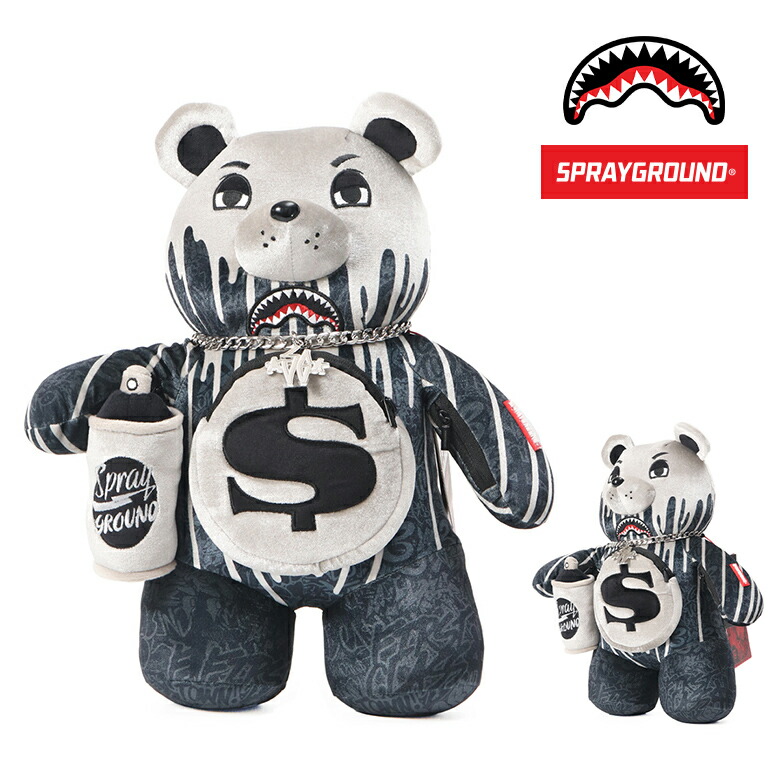 【50%OFF】 SPRAY GROUND スプレイグラウンド WHITE GOLD BEAR 16inch ベアー リュック サック リュックサック メンズ レディース バックパック ポケット HIPHOP 派手 ストリート かっこいい 個性的 高校生 通学｜COMMON SENSE