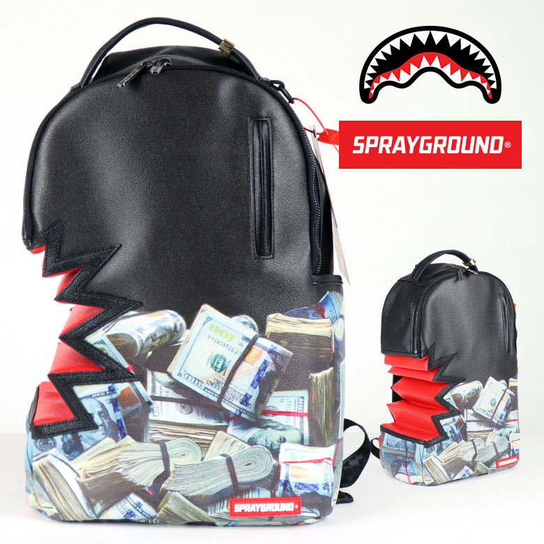 即日出荷 Spray Ground スプレイグラウンド Dmoney Bite Backpack スプレーグラウンド リュック サック リュックサック メンズ レディース バックパック マネーロール ブラック シャーク サメ 鮫 派手 ストリート かっこいい 個性的 高校生 通学 新しい到着