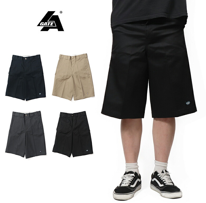 LA GATE エルエーゲート 985 WORK SHORTS ワーク チノ ショーツ メンズ 5ポケット チノパン メンズ ボトムス ベルト ワイドパンツ ストリート LA 厚手 ストリート系 大きいサイズ 太め スケートボード スケーター ストリートファッション 6,776円