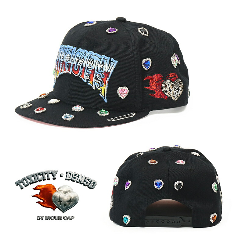 TOXICITY × DSMSD TOXICITY 333  BLACK ロゴ 海外ブランド インポート メンズ ヒップホップ B系 ストリート 人気 ブランド 帽子 スナップバック  黒  キャップ CAP シンプル メンズ 海外ブランド