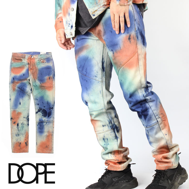 楽天カード分割 楽天市場 35 Off Dope ドープ パンツ Diwali Denim タイダイ ペイント ダメージジーンズ ダメージ デニムパンツ デニム スキニー スキニージーンズ ジーンズ パンツ メンズ B系 ストリート系 大きいサイズ ファッション 服 おしゃれ かっこいい