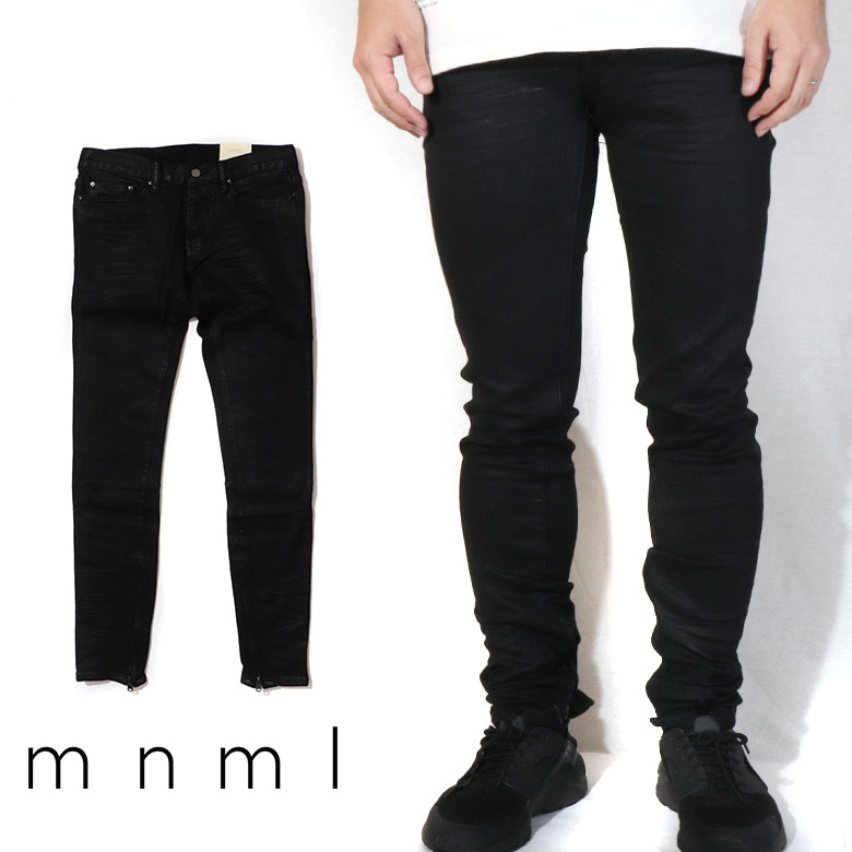 楽天市場 Off Mnml ミニマル M139 Stretch Denim Blue ストレッチパンツ ジーンズ ダメージ デニムパンツ デニム スキニー スキニージーンズ ストレッチ ジーンズ メンズ ジップ付 サイドジッパー サイド ジッパー インポート ブランド ストリート ファッション