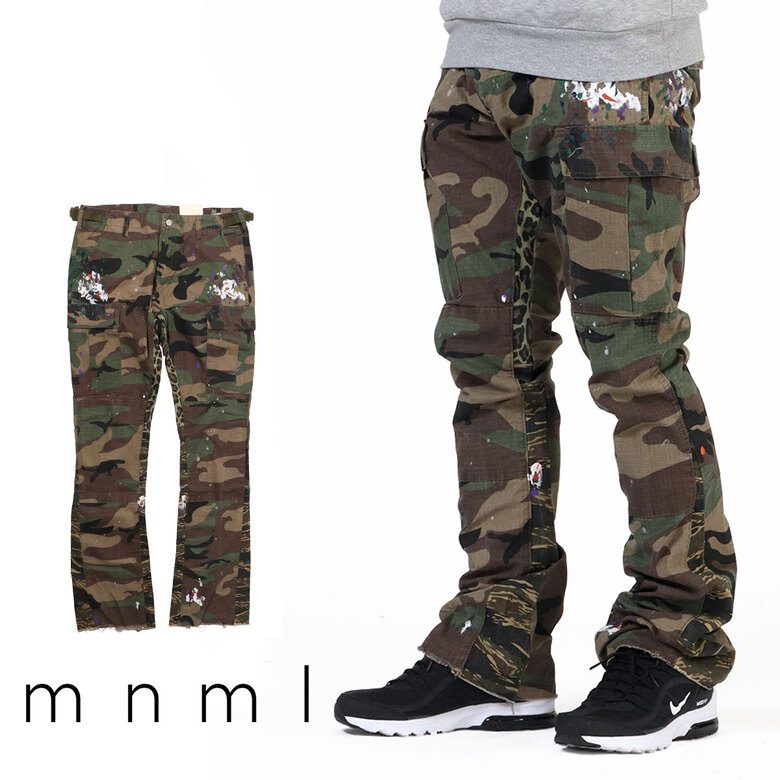 新品 mnml カーゴフレアパンツ 迷彩フレア ブーツカット ハンターカモ 32 楽天市場】【70%OFF】 mnml ミニマル SERAPE BOOTCUT CARGO