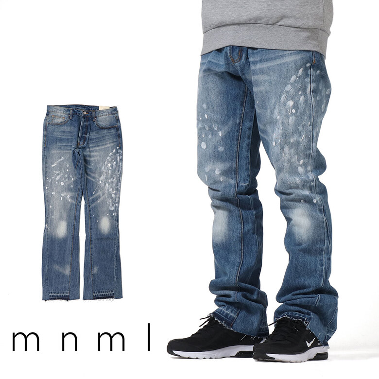 楽天市場】mnml ミニマル M14 STRETCH DENIM BLACK バイカー