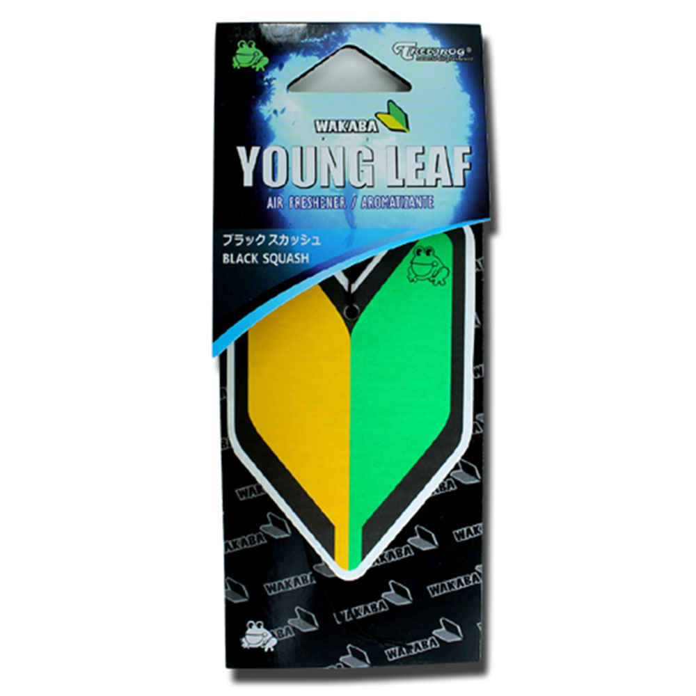 楽天市場 Young Leaf Luxury Squash ヤングリーフ ラグジュアリースカッシュ Airfreshener エアーフレッシュナー 初心者マーク アメリカ 芳香剤 車 吊り下げ カー用品 メール便対応 コモンウェルス楽天市場店