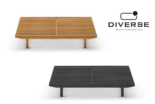 DIVERSE　ディバース フレキシブル コンビネーション ソファ 　ウッドベースS　wood　base　S　AN80203W-(PN200/PB400)　ナチュラル　ブラック　朝日木材加工