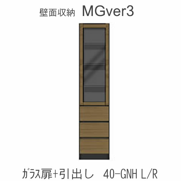 【ただし書き付き添い人で開梱据え付ける】Mgver.3 EVE2  FW40- GNH(L/R)幅40珊押し入れ(蓋：硝子扉・召し使い：抽き出し)奥ふかさD47手合い！すえ大工仕事 壁面納める（受注生み出すこと品） 瓱 version3 YMG 前日2 MGS