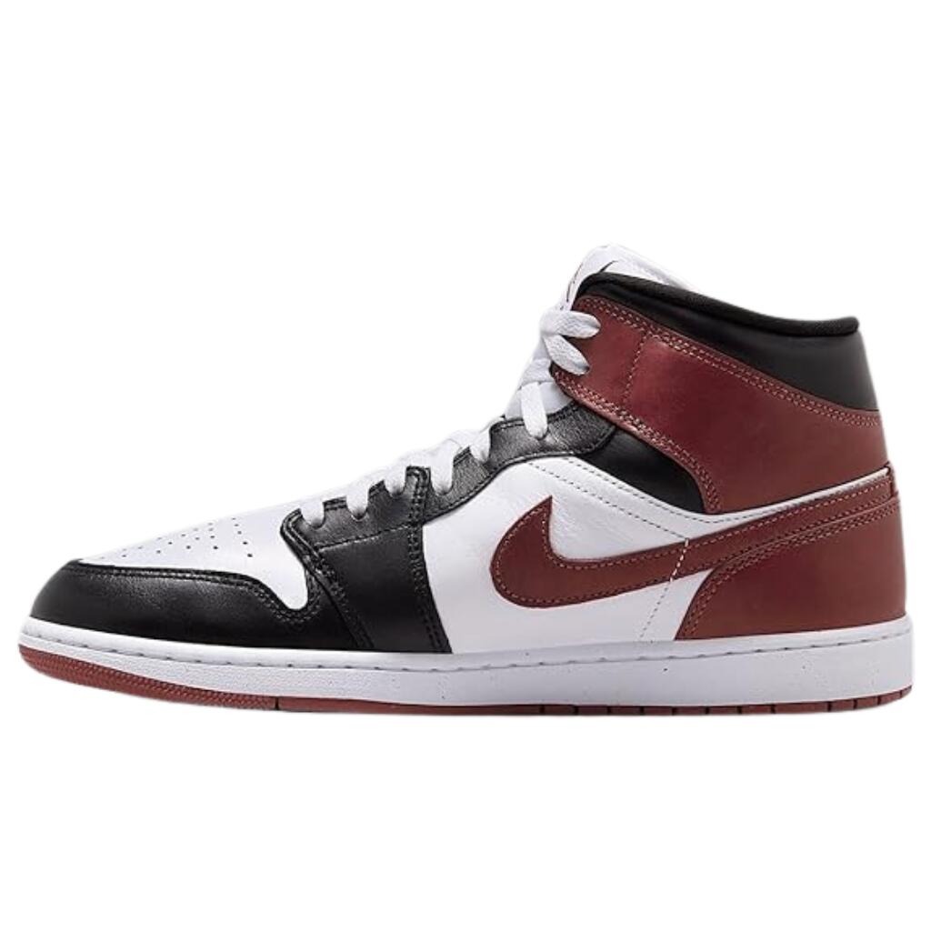 【在庫限り】NIKE ナイキ メンズ レディース AIR JODAN 1 MID SE 黒 白 茶 エア ジョーダン 1 ミッド HF3216-102 ホワイト ブラック ブラウン スニーカー(29.0cm)