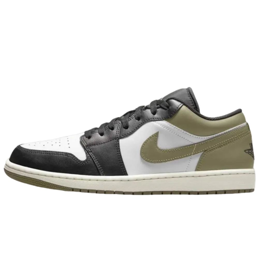 【 ビックサイズ 31.0cm 】NIKE AIR JORDAN 1 LOW BLACK/MEDIUM OLIVE/WHITE ナイキ エアジョーダン 1 ロー ブラック カーキ ホワイト スニーカー 553558-092トレンド 2026 流行 デート 厚底 人気 定番 ストリート ファッション