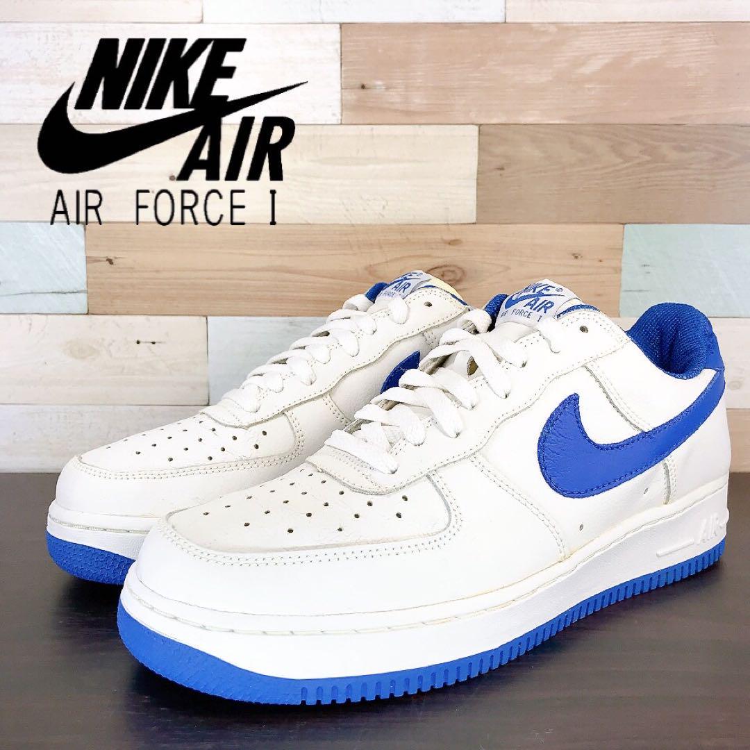＼7月限定エントリーでP10倍／【中古】NIKE AIR FORCE 1 LOW ナイキ エア フォース 1 ローカット ホワイト ブルー 28cm U02415 304988-141｜コモノット
