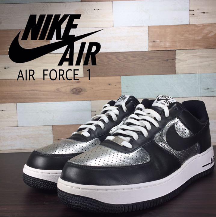 【中古】NIKE AIR FORCE 1 LOW ナイキ エアフォース 1 ロー メタリックシルバー 30cm U03419 315122-008