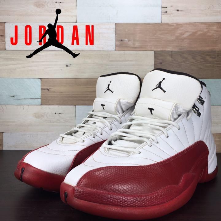 【中古】NIKE AIR JORDAN 12 RETRO ナイキ エアジョーダン12 レトロ チェリー 27.5cm U03666 130690-110