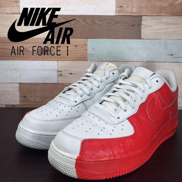 ＼6月制限事項エントリーでP10倍／【中古】NIKE AIR FORCE 1 LOW SPRIT ナイキ 空軍 1 07 割り増し金 白いこと 赤いこと 29糎 U03771 905345-005