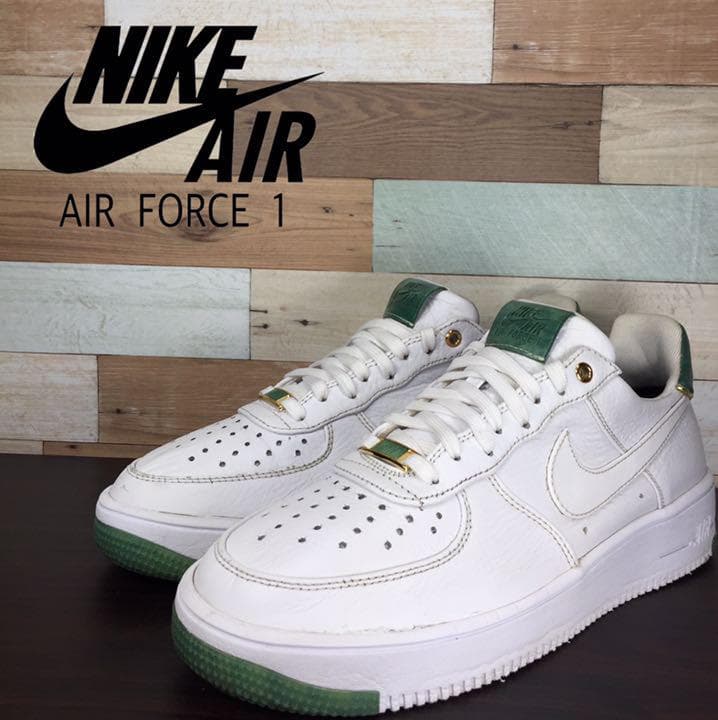 ＼7月限定エントリーでP10倍／【中古】NIKE AIR FORCE 1 JADE ナイキ エア フォース 1 ジェイド ホワイト グリーン 27.5cm U05810 919521-100｜コモノット