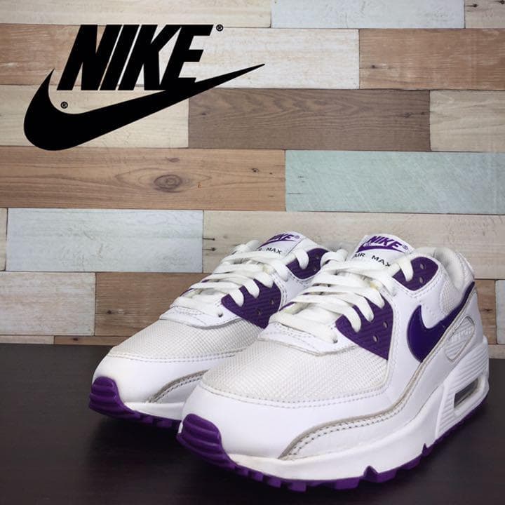 【中古】NIKE AIR MAX 90 ナイキ エア マックス 90 カラー パック コート ホワイト パープル 25cm U07231 CT1028-100