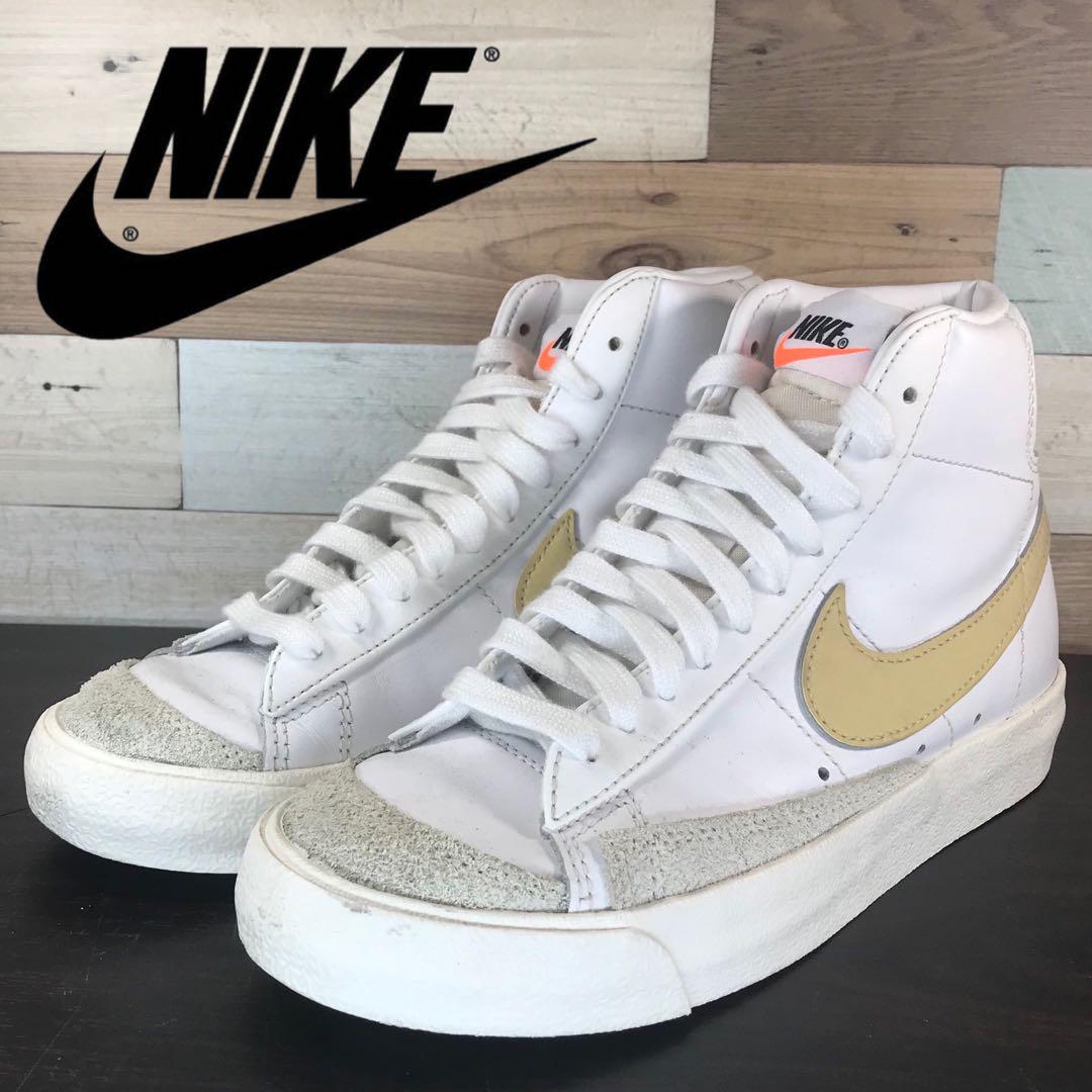 ＼6月制限事項エントリーでP10倍／【中古】NIKE BLAZER MID 77 ナイキ ウィメンズ ブレーザー ミッドカット 白いこと 23糎 U08483 CZ1055-109