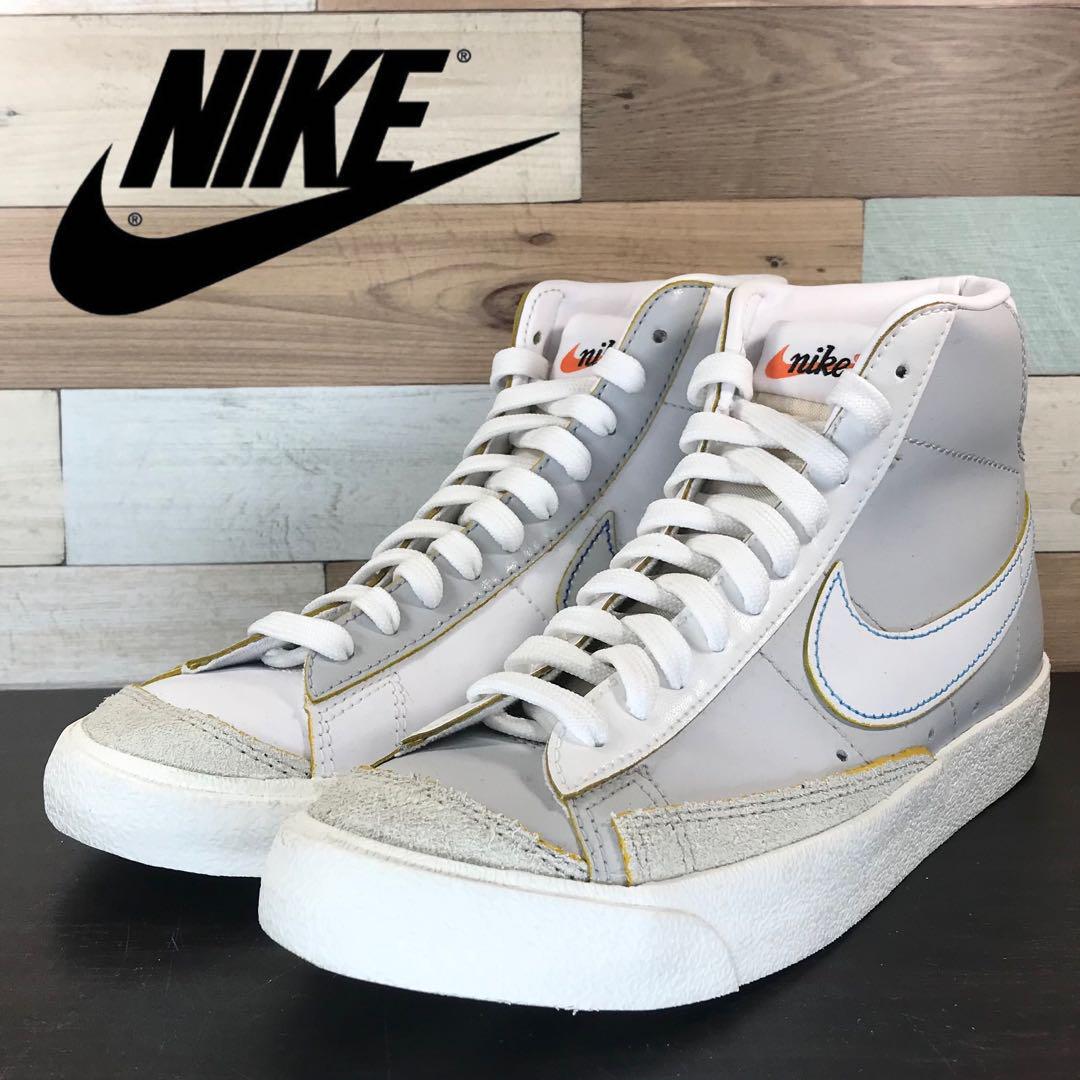 ＼6月制限事項エントリーでP10倍／【中古】美品 NIKE BLAZER MID 77 ナイキ ウィメンズ スポーツジャケット ミッドカット 77 点火装置 薄墨色 24.5糎 U08519 DC5203-100