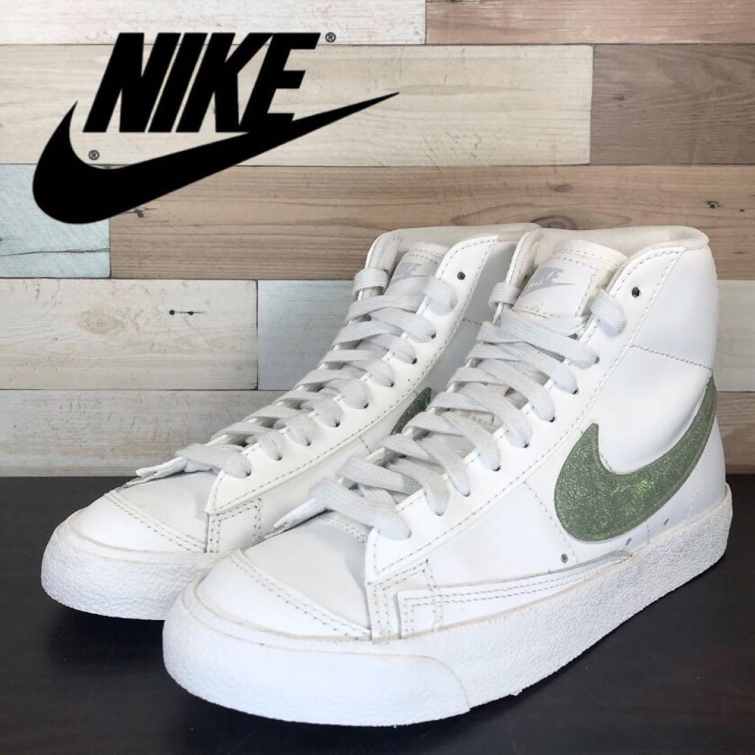 ＼5月限定エントリーでP10倍／【中古】NIKE BLAZER MID 77 ESS ナイキ ブレーザー ミッドカット 77 エッセンシャル ホワイト 23cm U08557 DH4399-100
