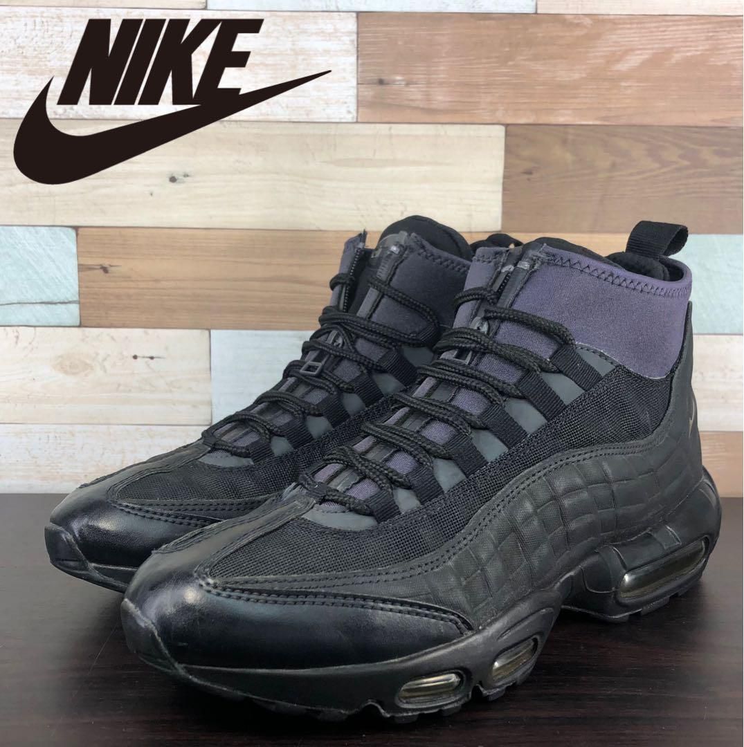 ＼6月押さえるエントリーでP10倍／【中古】NIKE AIR MAX 95 SNEAKERBOOT ナイキ エア湖マックス 95 スニーカーブーツ 黒いこと 27糎 U08654 806809-001