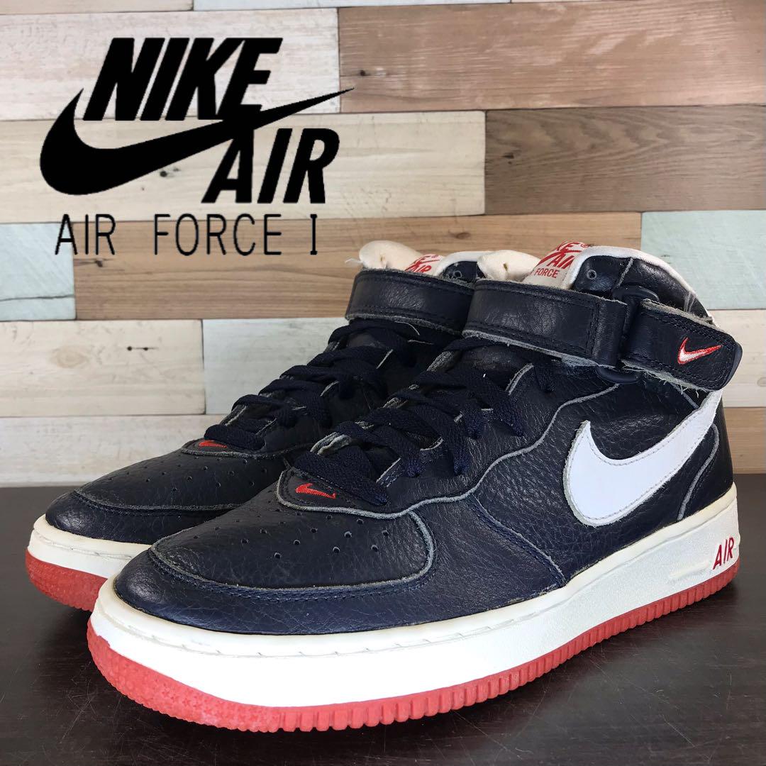 ＼6月制限事項エントリーでP10倍／【中古】NIKE AIR FORCE 1 MID 26.5糎 U08724