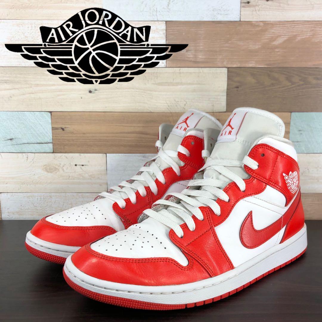 ＼7月限定エントリーでP10倍／【中古】NIKE AIR JORDAN 1 MID ナイキ ウィメンズ エアジョーダン1 ミッド ハバネロ レッド 29cm U08989 BQ6472-116｜コモノット