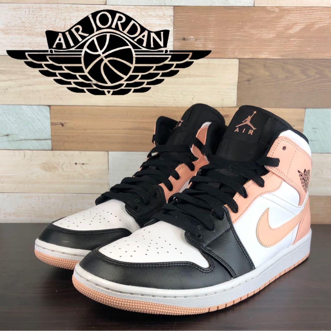 【中古】NIKE AIR JORDAN 1 MID ナイキ エアジョーダン1 ミッド クリムゾンティント 28cm U08990 554724-133
