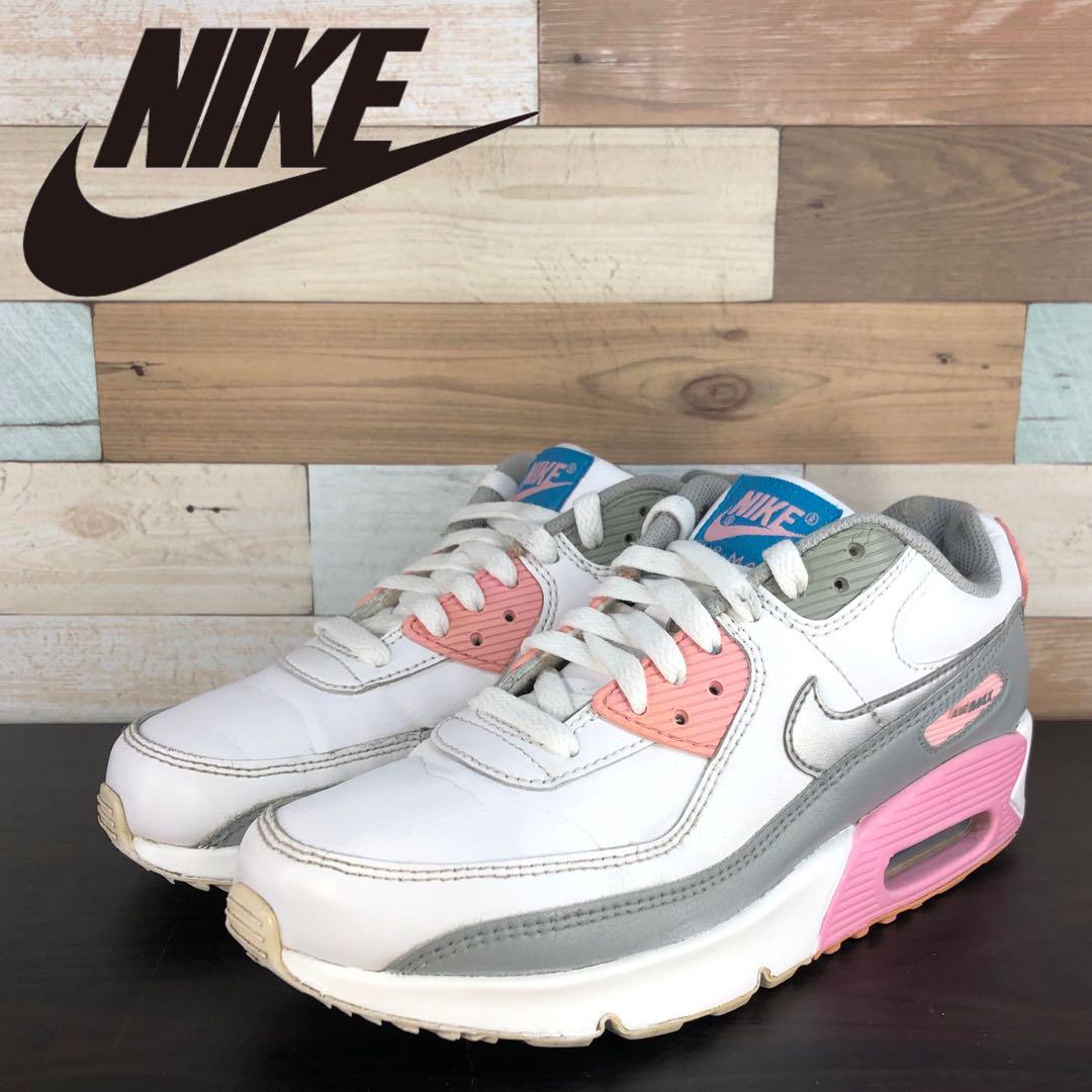 ＼7月限定エントリーでP10倍／【中古】NIKE AIR MAX 90 ナイキ エア マックス 90 ピンク ホワイト グレー 23.5cm U09287 CD6864-004｜コモノット