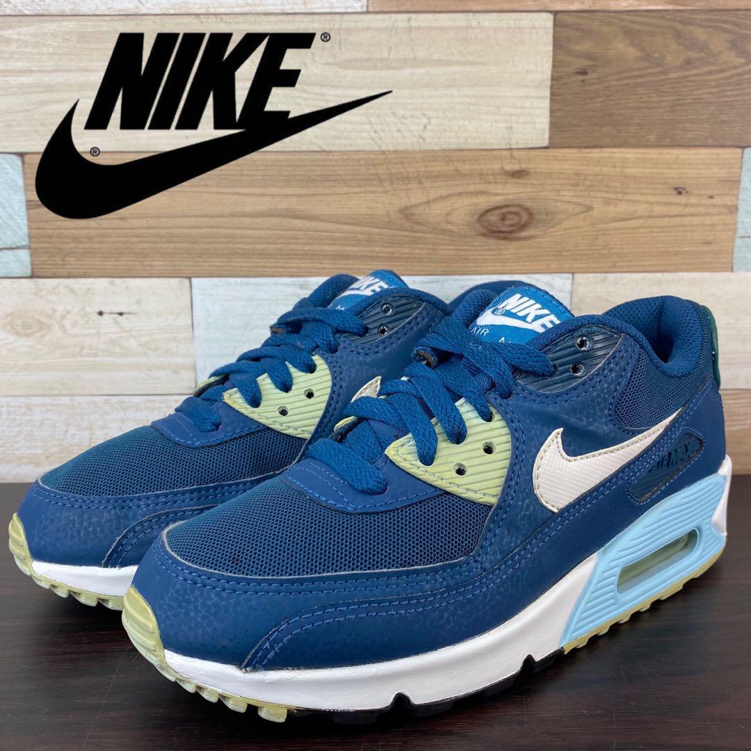 \7月限定エントリーでP10倍/【中古】NIKE AIR MAX 90 ESSENTIAL ナイキ エア マックス 90 エッセンシャル ブルー 22.5cm U10121 616730-400|コモノット