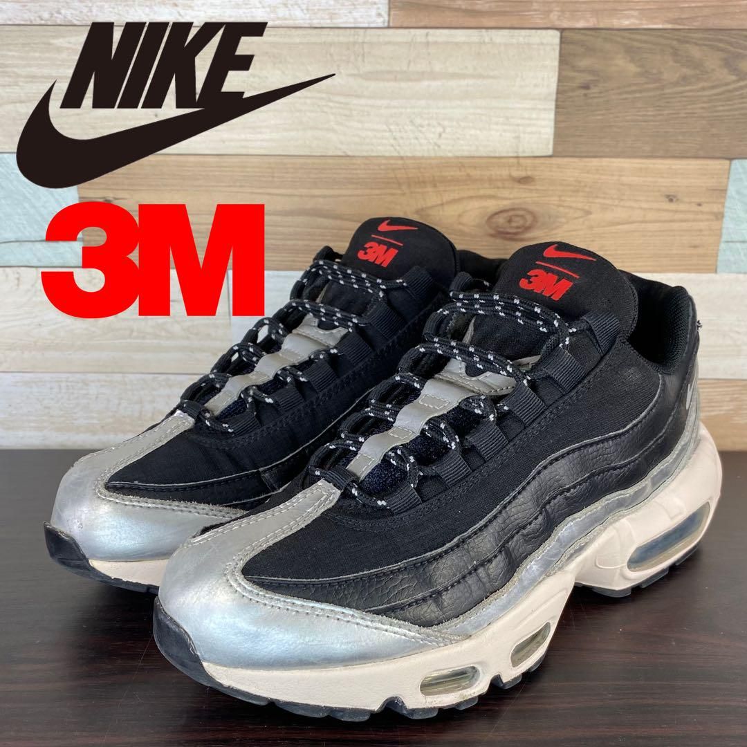 【中古】箱有 NIKE AIR MAX 95 × 3M SE ナイキ ウィメンズ エア マックス 95 シーズナルエディション ブラック 24.5cm U10215 CT1935-001