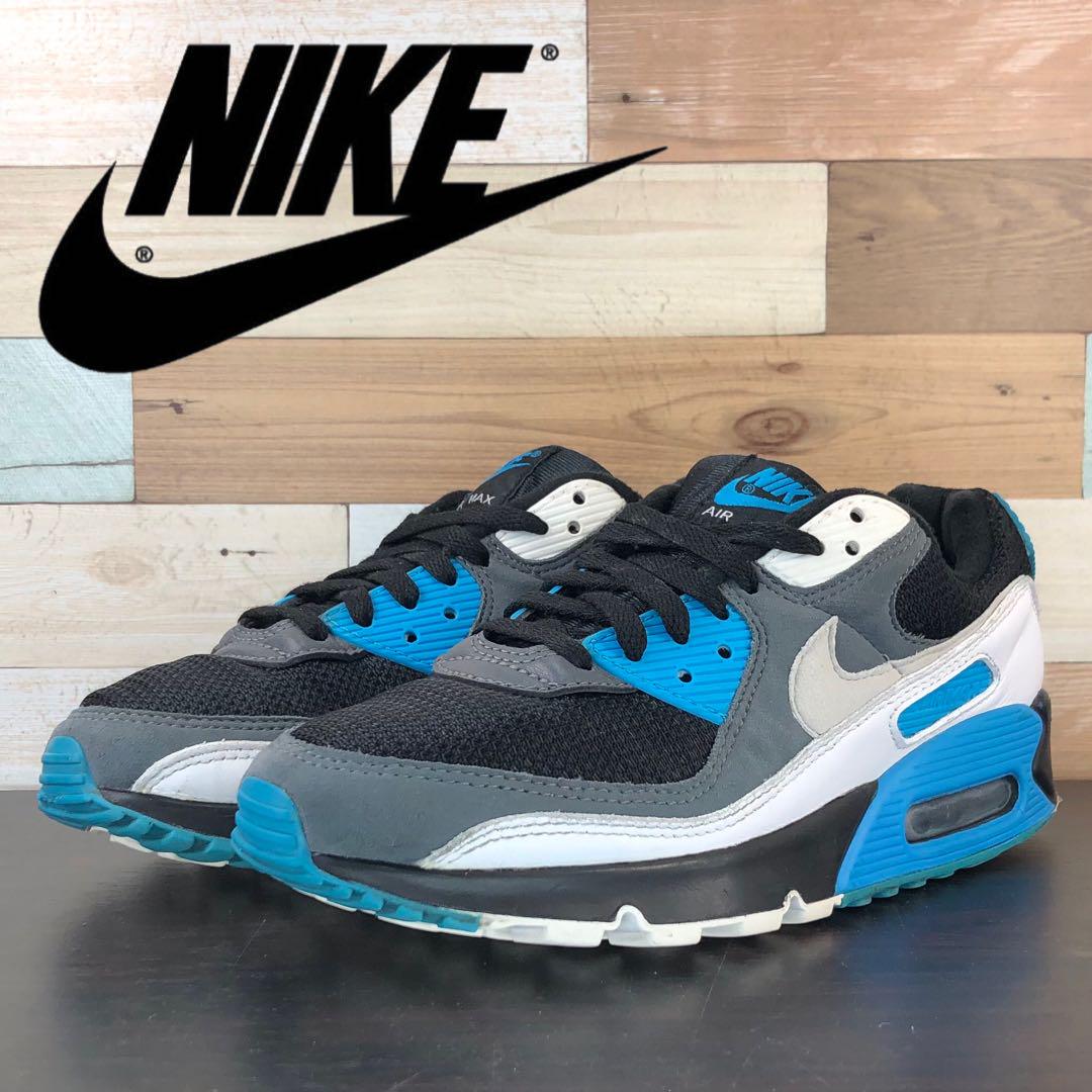 \7月限定エントリーでP10倍/【中古】NIKE AIR MAX 90 ナイキ エア マックス 90 ブラック ニュートラルグレー ホワイト 25cm U10227 CT0693-001|コモノット