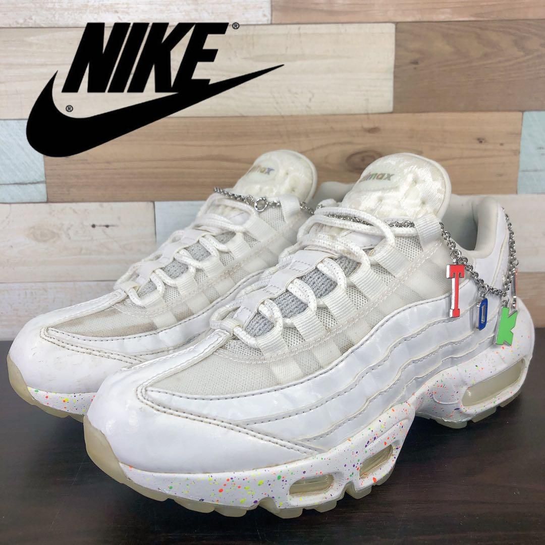 \7月限定エントリーでP10倍/【中古】NIKE AIR MAX 95 ナイキ ウィメンズ エア マックス ホワイト 23.5cm U10230 CZ8702-103|コモノット