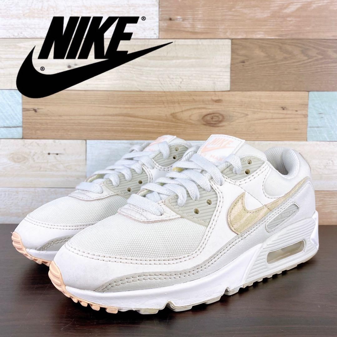 【中古】NIKE AIR MAX 90 TWINE ナイキ エア マックス 90 トゥイン ホワイト セイル ライトボーン 23.5cm U10233 DC5271-737