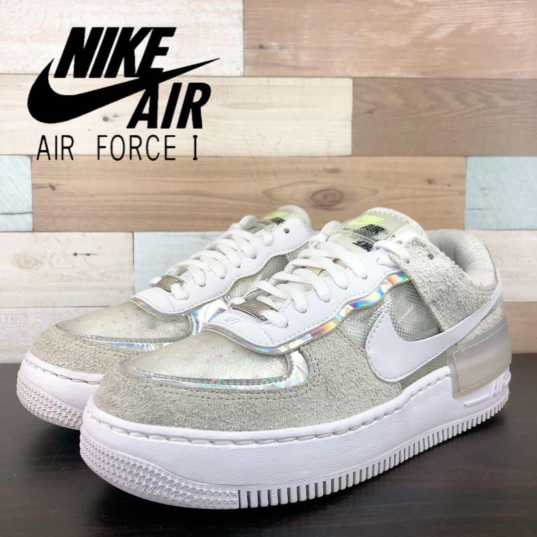 ＼7月限定エントリーでP10倍／【中古】NIKE AIR FORCE1 SHADOW SE ナイキ エア フォース1 シャドウ SE ピュアプラチナム ホワイト メタリックシルバー 24cm U10270 DC5255-043｜コモノット