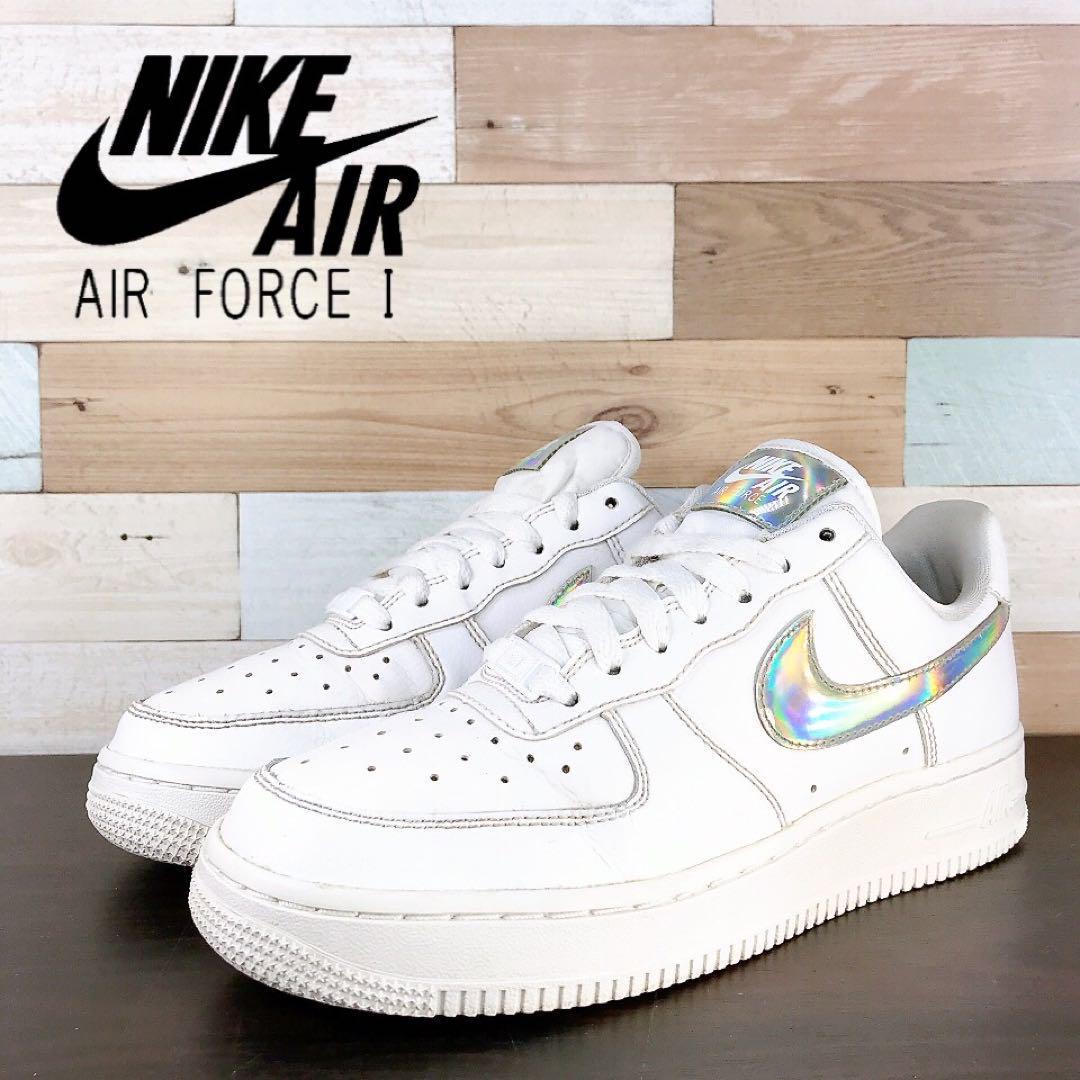 【中古】NIKE AIR FORCE 1 ESS ナイキ エア フォース 1 エッセンシャル ホワイト ホワイト ホワイト 23cm U10286 CJ1646-100