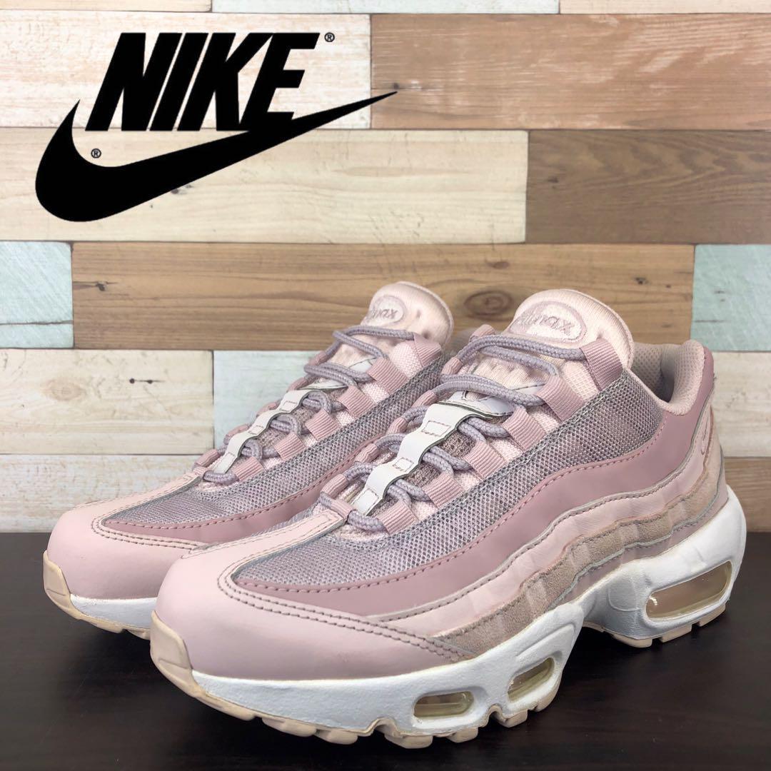 \7月限定エントリーでP10倍/【中古】NIKE AIR MAX 95 ナイキ エア マックス 95 べアリーローズ 23.5cm U10716 CI3710-600|コモノット