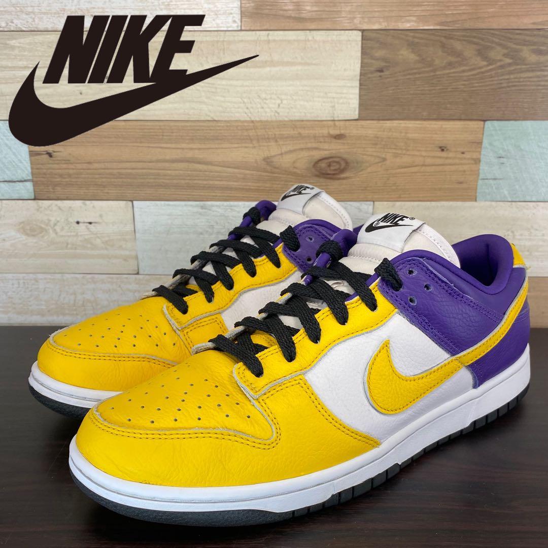 ＼6月押さえるエントリーでP10倍／【中古】NIKE DUNK LOW ナイキ バイ ユー ダンク 置き目 黄色 相撲取り草 27.5糎 U10718 AH7979-992